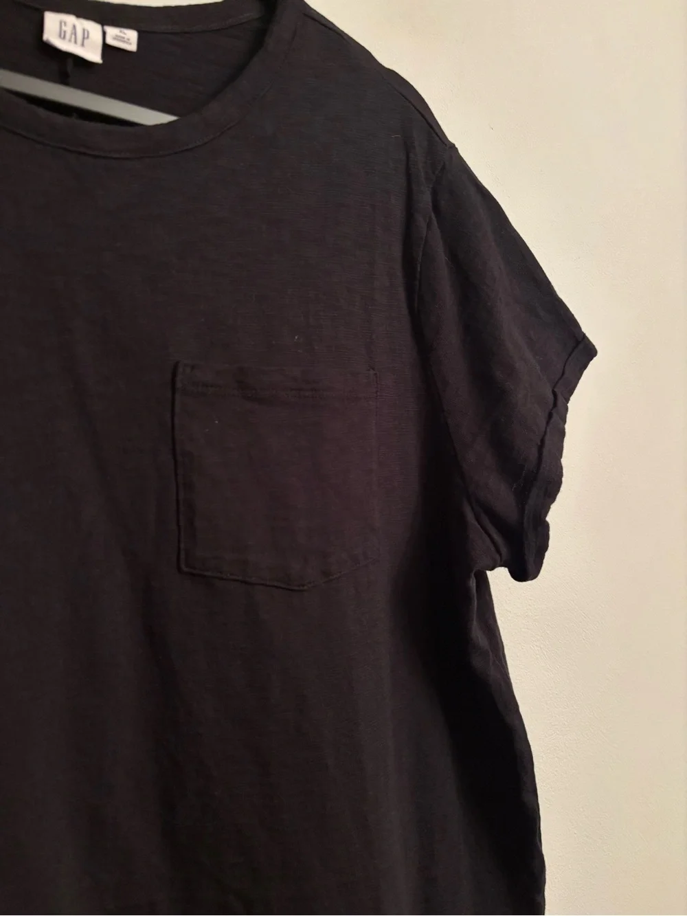 NWOT GAP Black Short Sleeve Pocket T-Shirt Dress - Picture 2 of 7